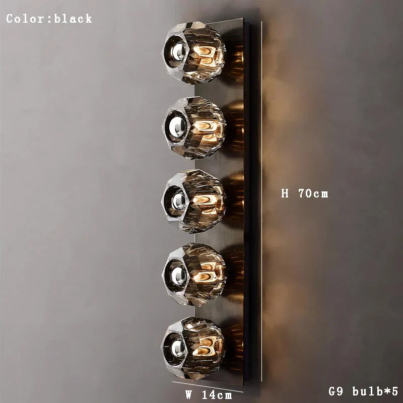 DecorBites™ Crystal Luxury Wall Lamp for Modern TV Background and Living Room Décor
