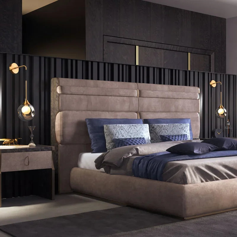 DecorBites™ Glass Ball Gold Wall Sconce - Modern Nordic Indoor Bedroom Light Fixture
