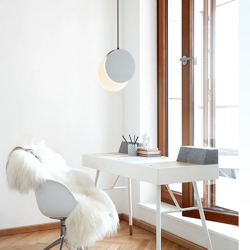 DecorBites™ Crescent Moon LED Pendant Chandelier for Modern Minimalist Decor