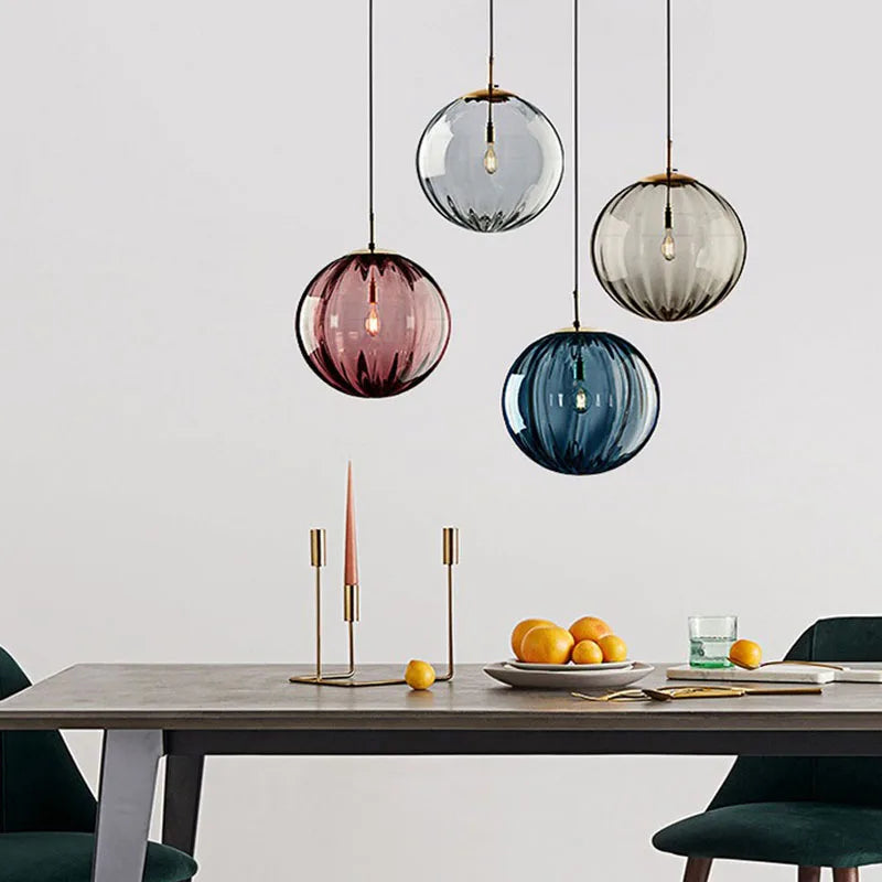 DecorBites™ Glass Ball Lustre Pendant Lights - Modern Kitchen Hanging Fixture