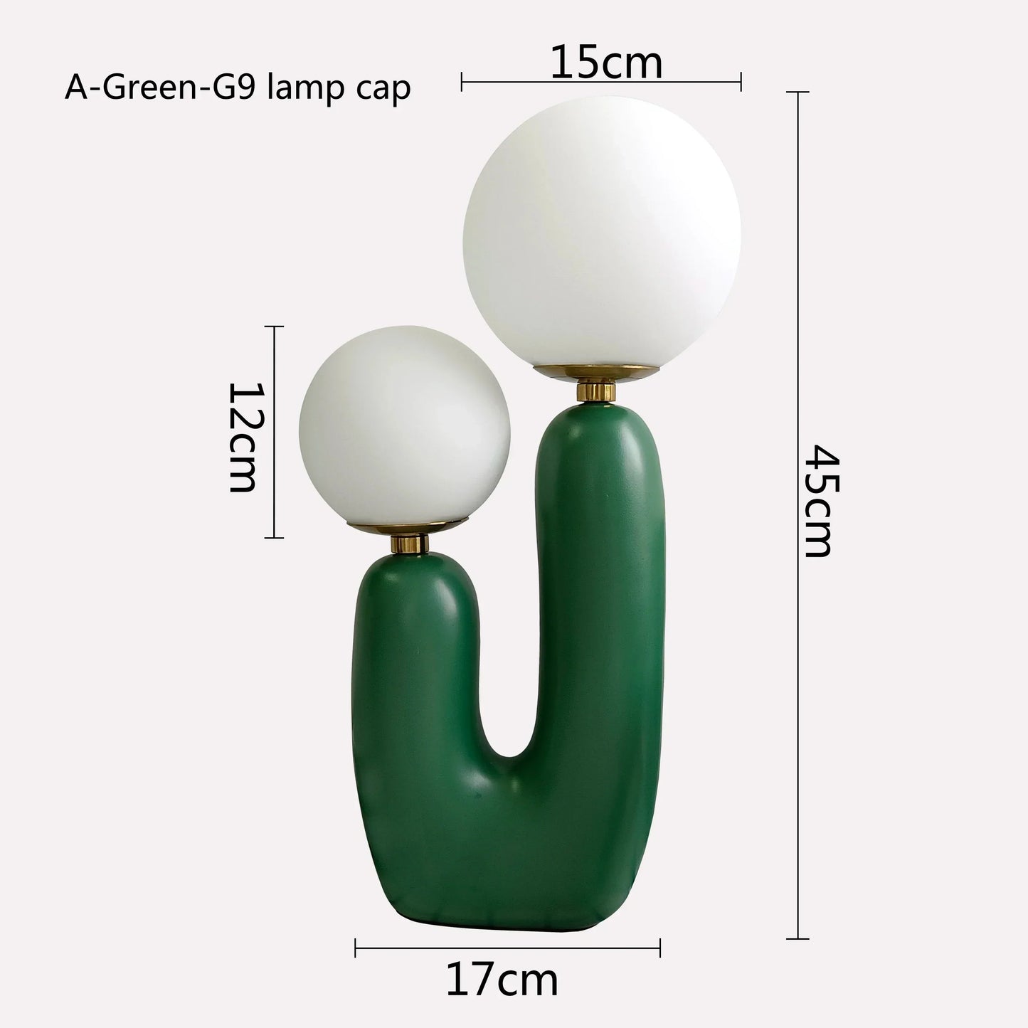 DecorBites™ Double Frosted Glass Ball Table Lamp for Bedroom & Living Room Lighting