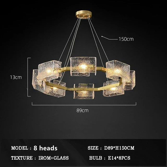 DecorBites™ Crystal Ceiling Chandelier: Modern Luxury Pendant Light for Living Room and Restaurant