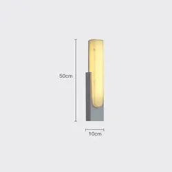 DecorBites™ Grey Metal LED Marble Wall Sconce Lamp for Nordic Modern Bedroom