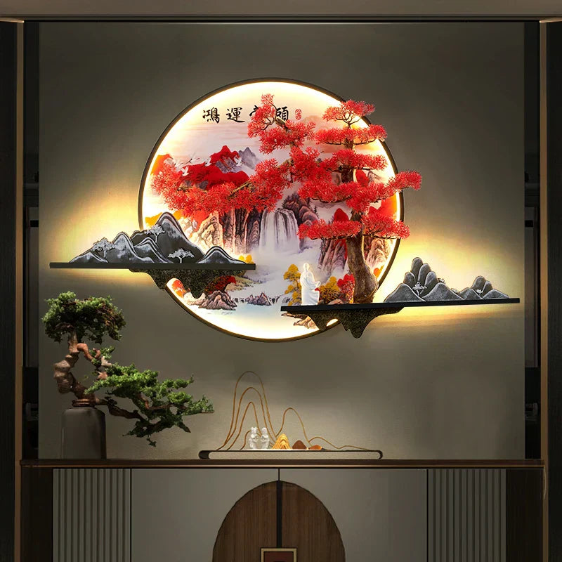 DecorBites™ LED Pine Landscape Wall Light for Home Decor