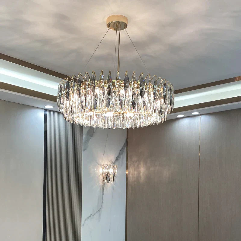 DecorBites™ Crystal Atmosphere Chandelier: Modern Luxury for Living Room, Dining Room, Bedroom