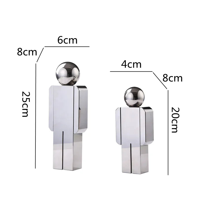 DecorBites™ Crystal Man Statue Glass Figure Sculpture Home Decor Ornaments