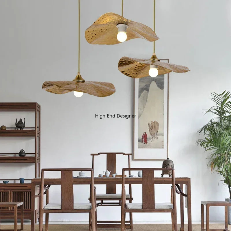 DecorBites™ Lotus Leaf LED Chandelier: Modern Nordic Pendant Lights for Home Interior Décor.
