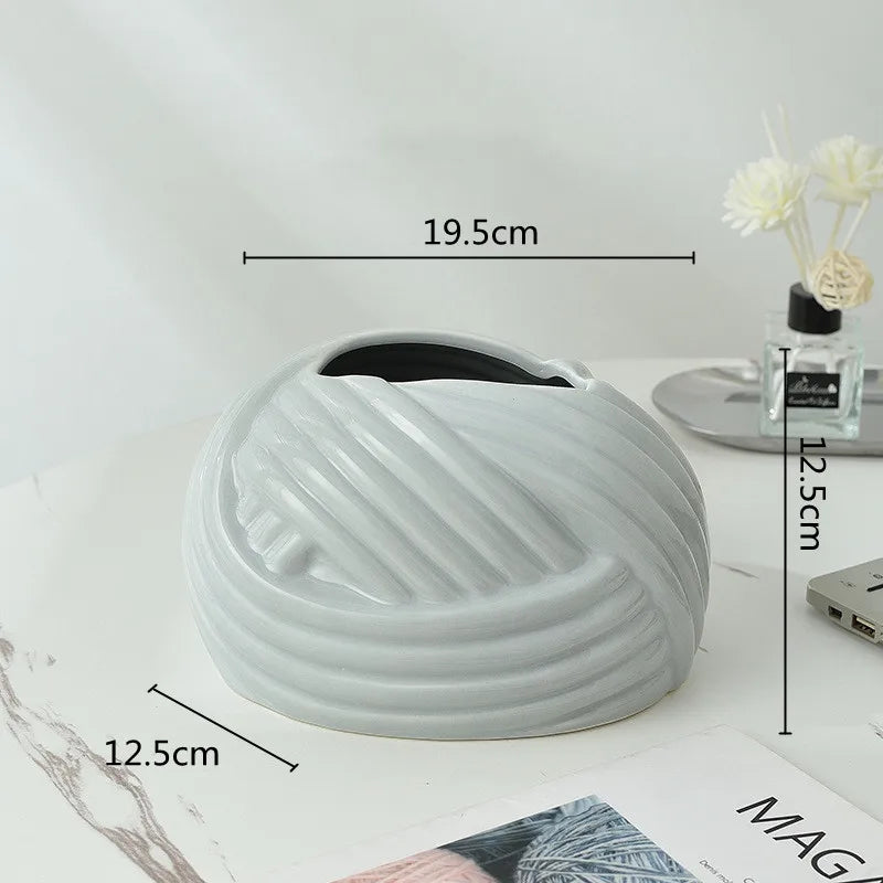 DecorBites™ Ceramic Desktop Storage Paper Towel Holder & Tissue Box Organizer