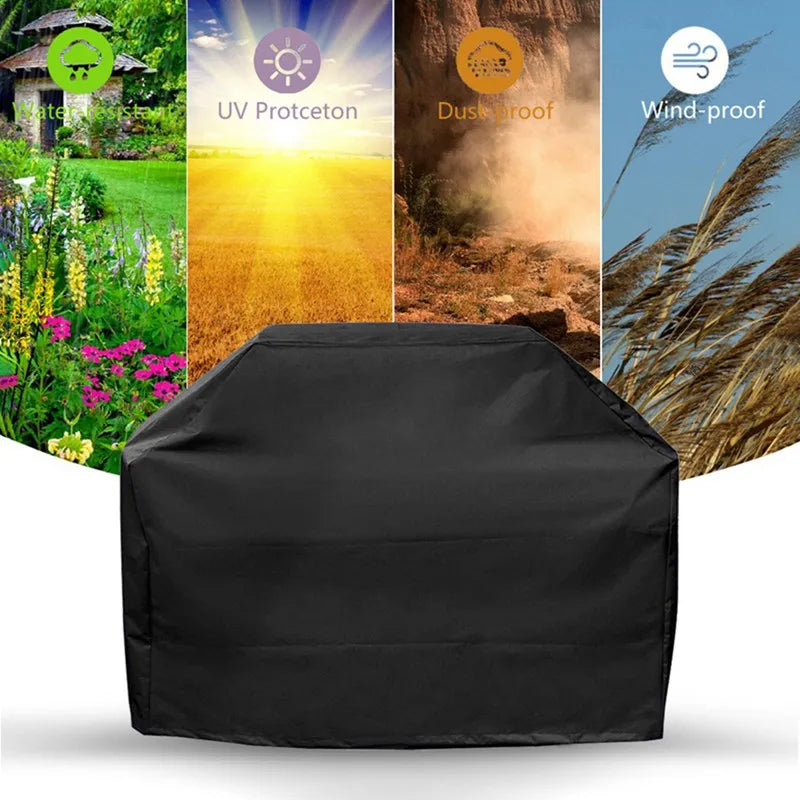 DecorBites™ BBQ Grill Cover: Outdoor Waterproof Protector for Gas Charcoal Electric Barbecues