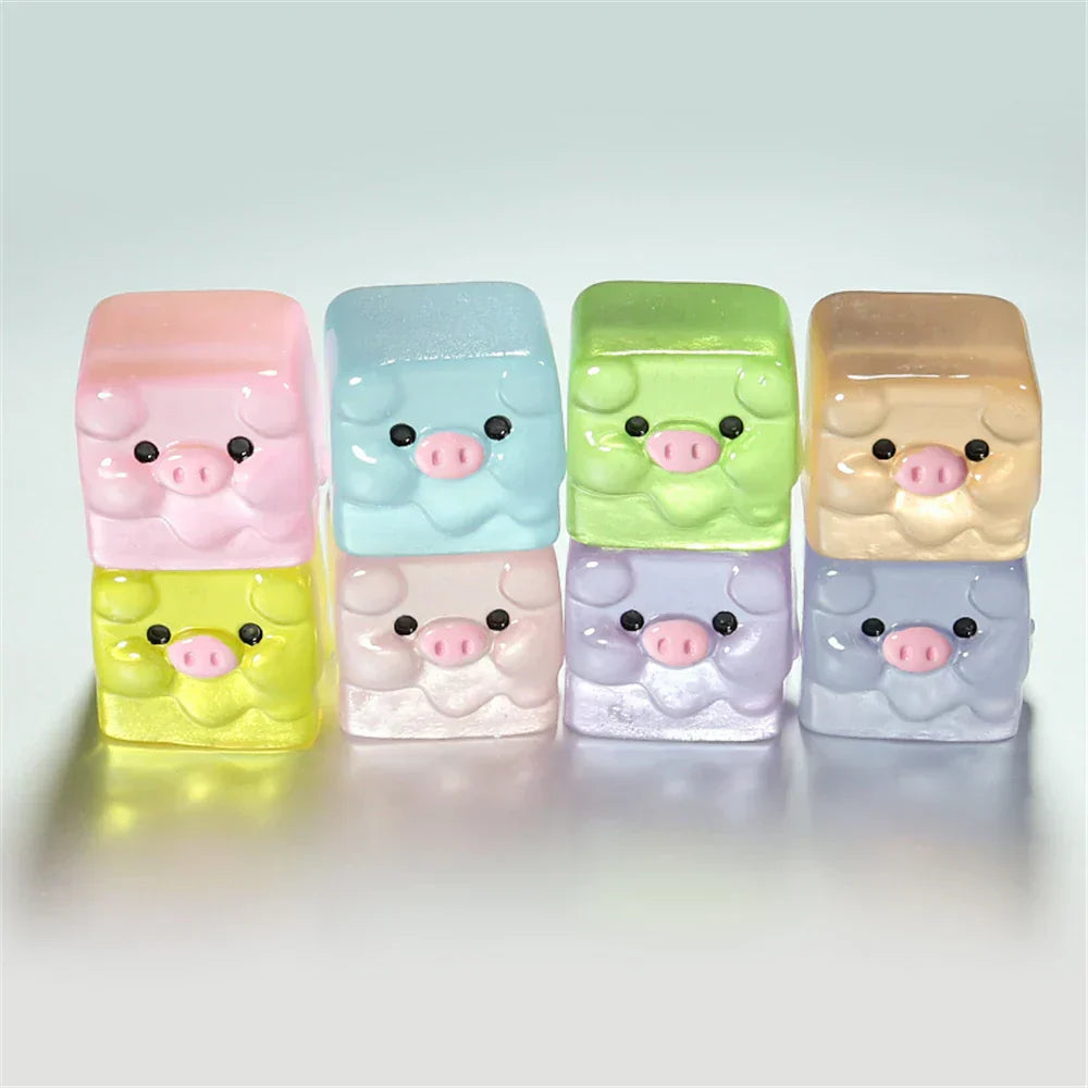 DecorBites™ Luminous Resin Cactus Miniatures & Figurines Set for Crafts & Decor