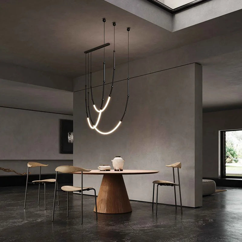 DecorBites™ LED Chandelier: Modern Minimalist Design for Luxury Home Decor