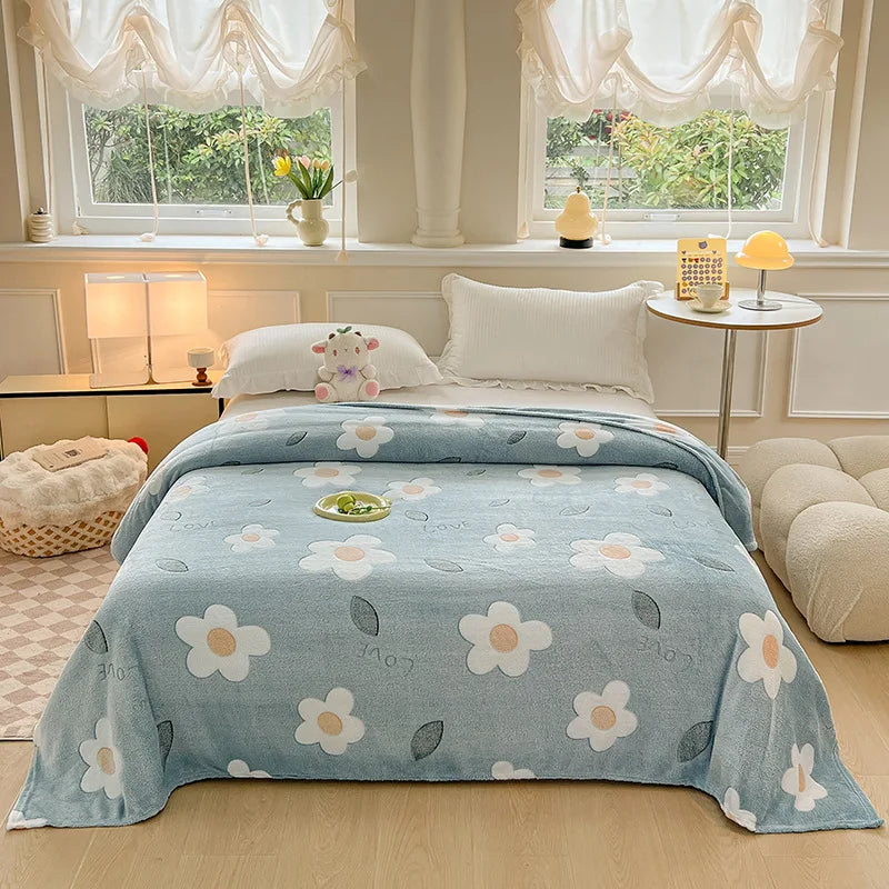 DecorBites™ Dinosaur Patterns Snowflake Velvet Blanket in Various Sizes for Home/Office