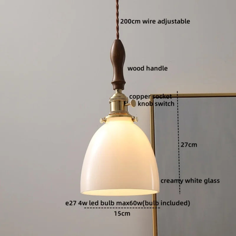 DecorBites™ Gray Glass LED Pendant Lamps, Nordic Modern Design for Bedroom, Living Room Lighting Fixtures