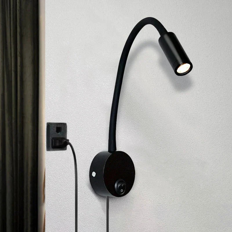 DecorBites™ Bronze Gooseneck LED Wall Lamp Bedroom Bedside Sconce Spot Lighting