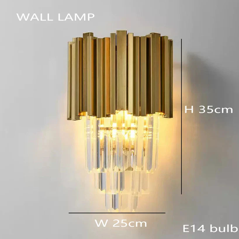 DecorBites™ Gold Crystal Ceiling Lights for Modern Home Decor