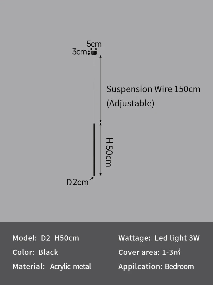 DecorBites™ LED Pendant Lights: Modern Minimalist Bedroom Chandelier Lamps for Living Room Décor