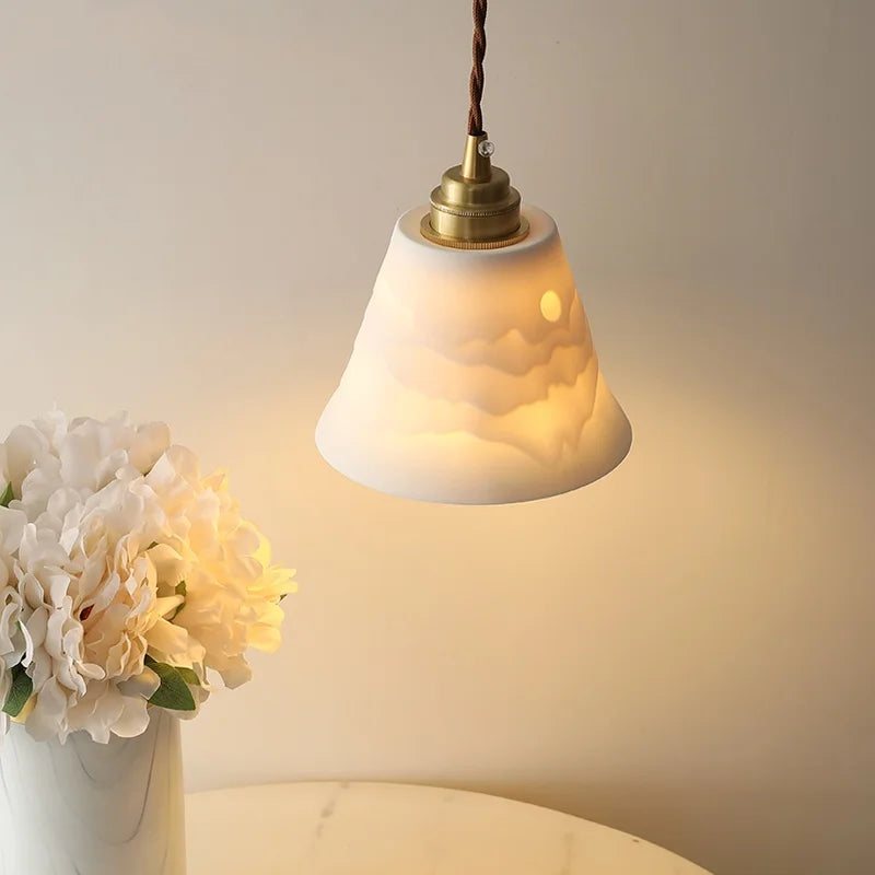 DecorBites™ Ceramic LED Pendant Lights, Nordic Chandelier for Home, Dining, Bedroom & Bar