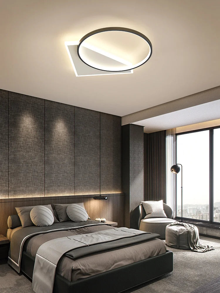 DecorBites™ Geometric LED Ceiling Lamp | Modern Nordic Bedroom Study Light