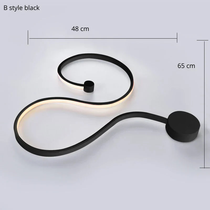 DecorBites™ Contemporary Acrylic Wall Lamps in White/Black Iron for Home Decor