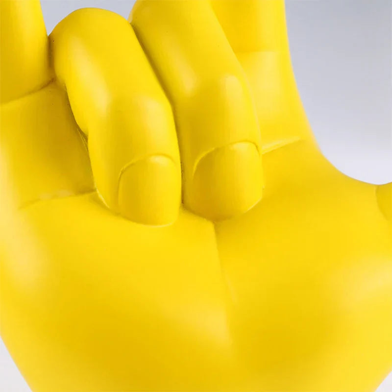DecorBites™ Abstract Hand Love Sculpture: Nordic Style Resin Figurine for Home Decor