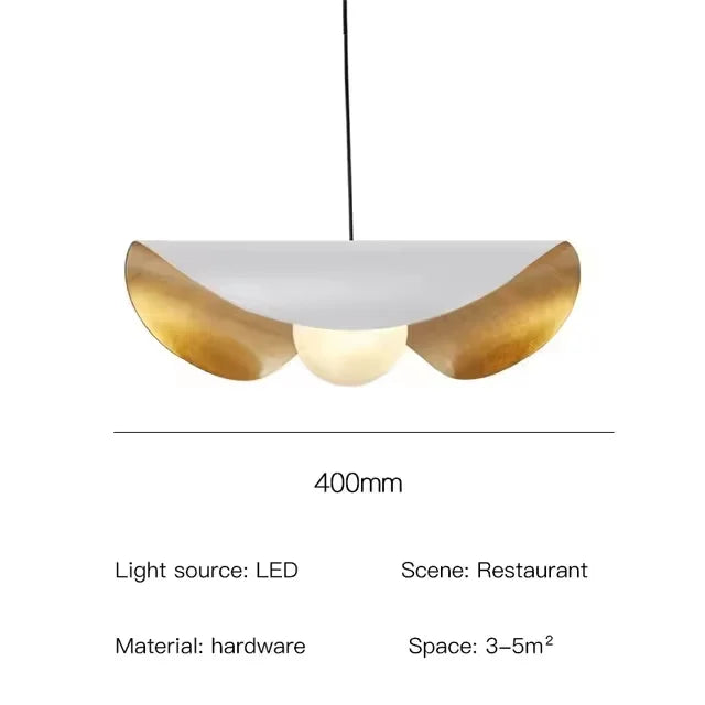 DecorBites™ Lederam Manta Pendant - Industrial Retro Style White/Black Ceiling Lamp