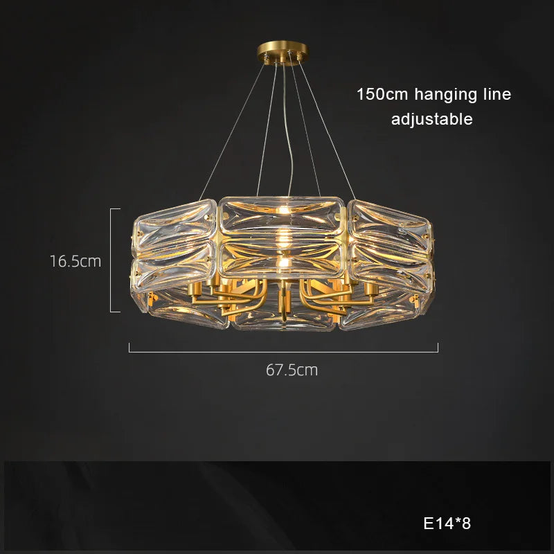 DecorBites™ LED Glass Pendant Light Dimmable Chandelier Kitchen Island Decor