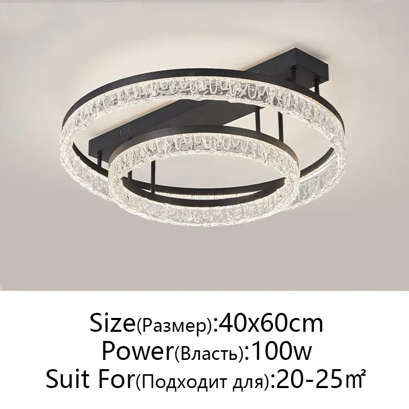 DecorBites™ LED Ring Chandelier with Remote Control - Modern Ceiling Lamp for Home Décor