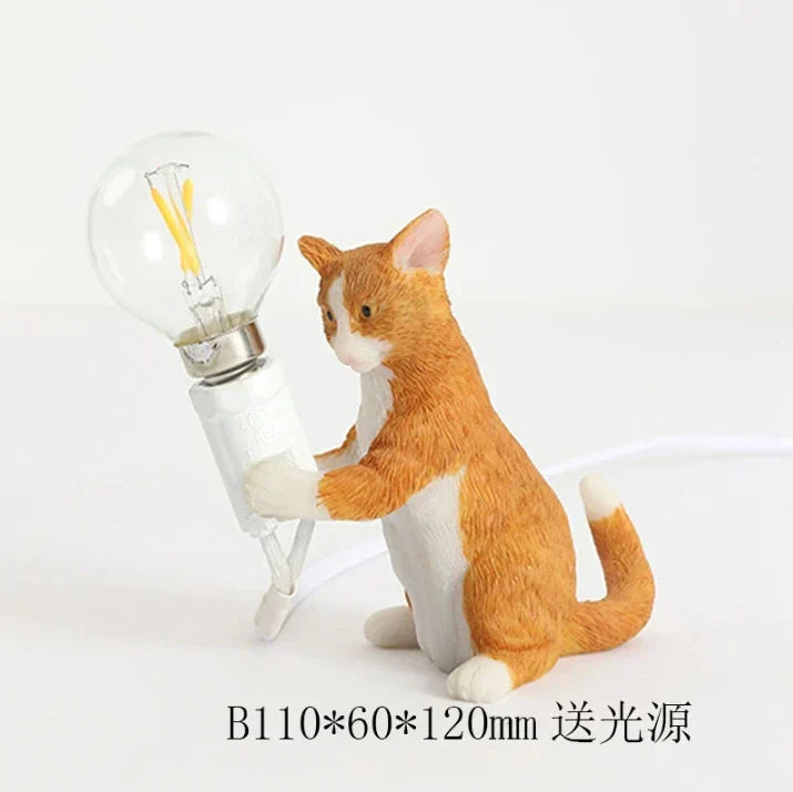 DecorBites™ Cat Resin Table Lamp for Children's Bedroom and Home Decor