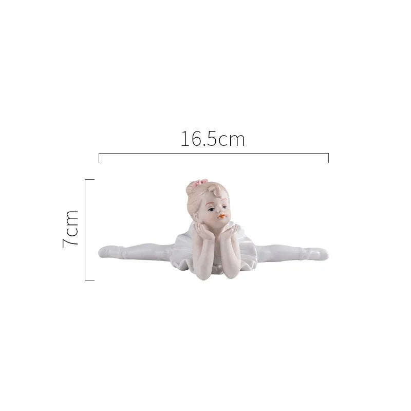 DecorBites™ Ceramic Ballet Girl Figurine: Home Decor, Living Room, Bedroom, Kids Gift