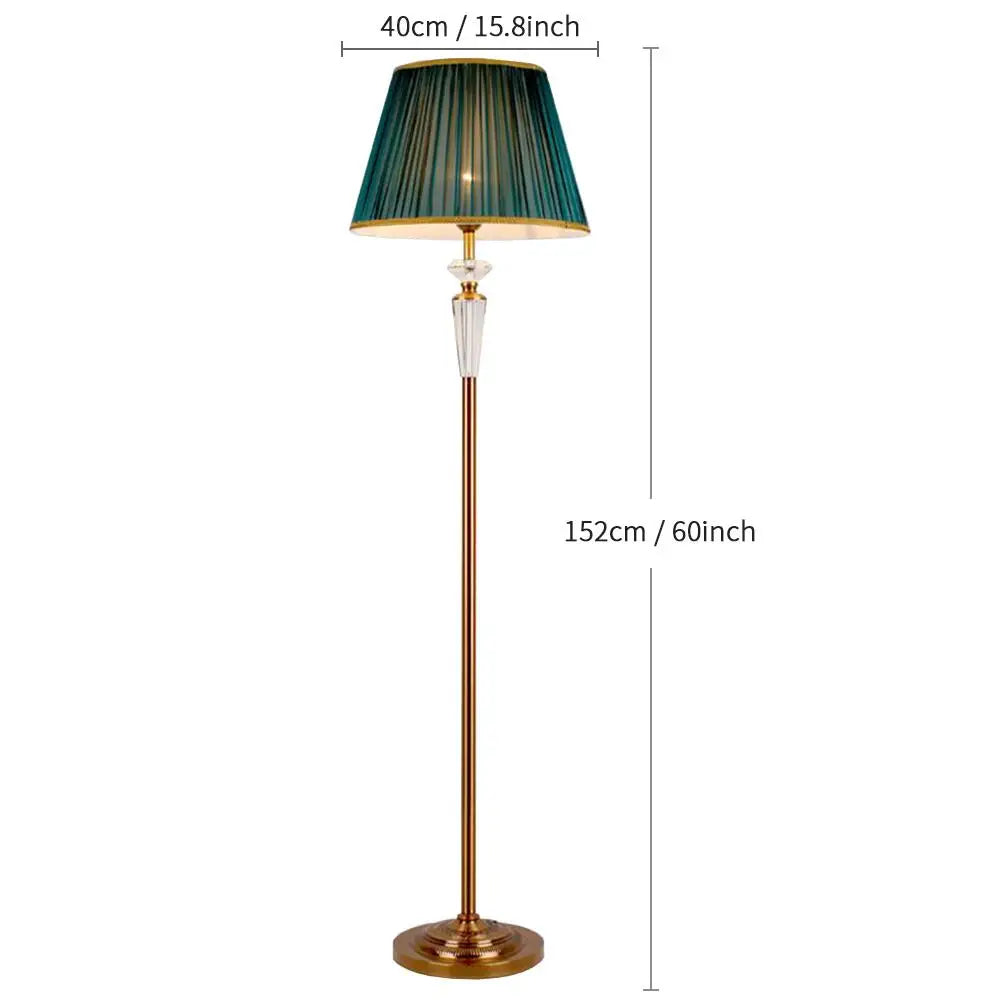 DecorBites™ Crystal Floor Lamp: European Retro Table Lamp for Home Décor, Living Room, Bedroom