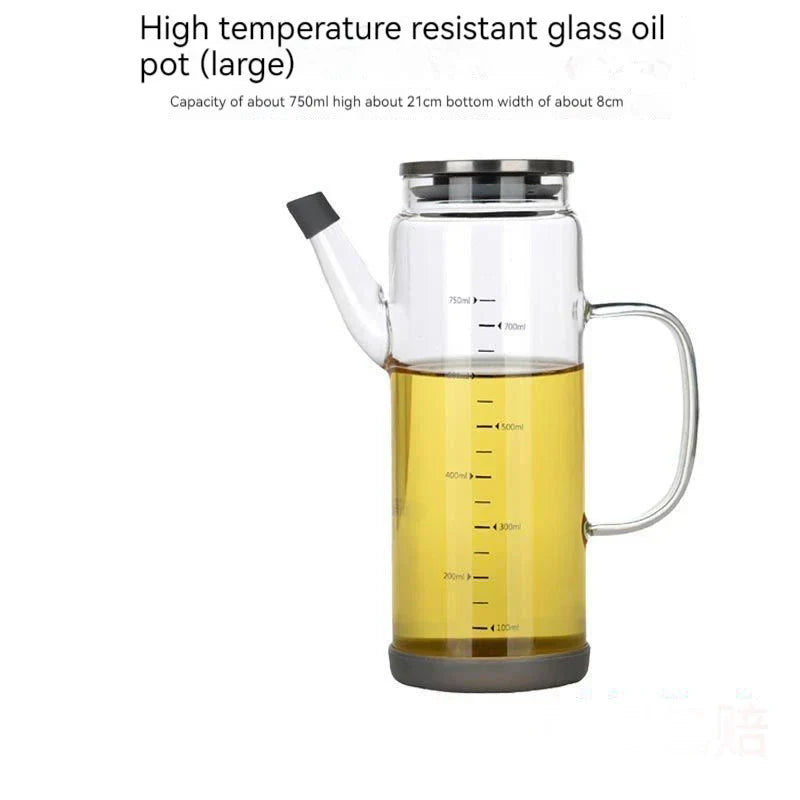 DecorBites™ Glass Condiment Bottle Set for Kitchen Seasonings and BBQ, 3-Piece