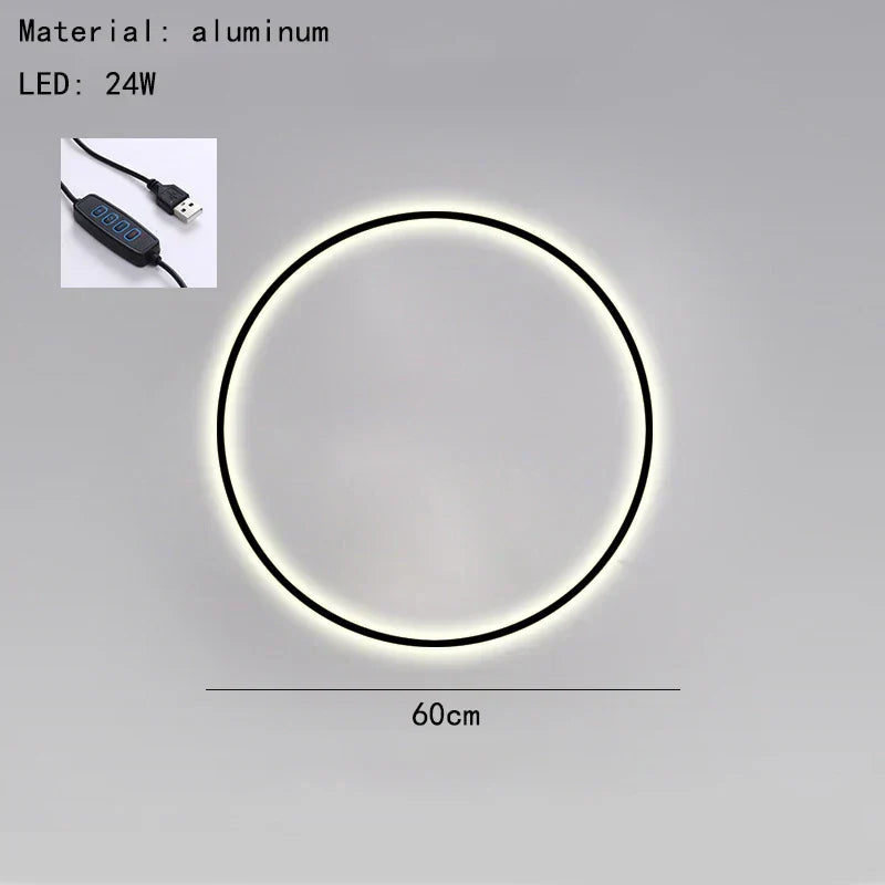 DecorBites™ Black Gold Dimmable Wall Light USB Plug Bedroom Sconce