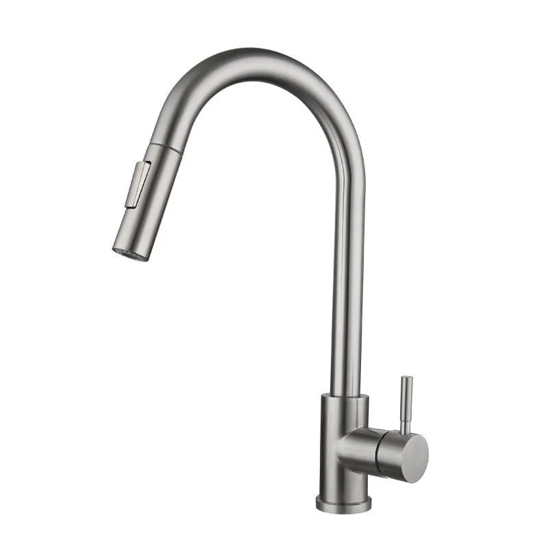 DecorBites™ Brushed Gold Pull Out Kitchen Faucet Luxury Black Sink Tap Kitchen Mixer