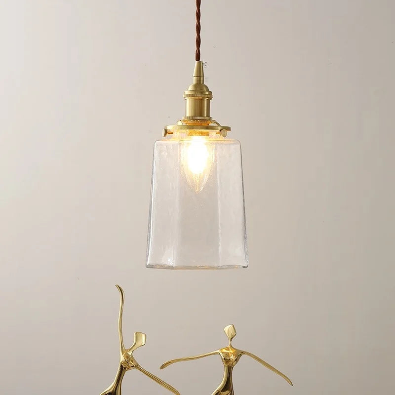 DecorBites™ Clear Glass LED Pendant Lamp Modern Nordic Style Adjustable Hanging Light