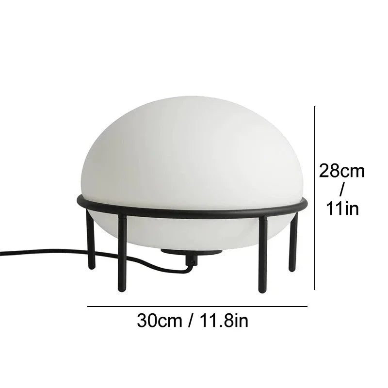 DecorBites™ Glass Ball Table Lamp for Bedroom Living Room