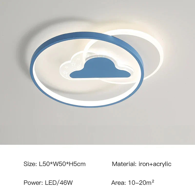 DecorBites™ Kids Room LED Ceiling Chandelier Modern Nursery Study Hanging Lamp