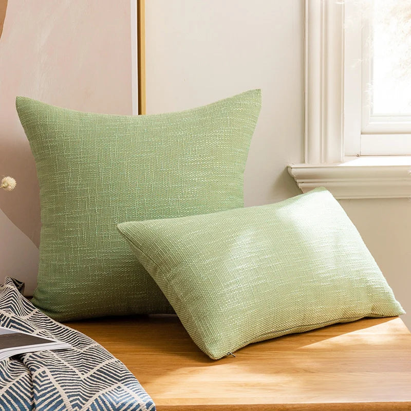 DecorBites™ Linen Cotton Throw Pillowcase 100% Polyester Cushion Cover for Home Decor