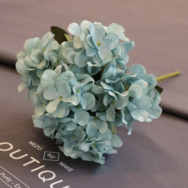 DecorBites™ Blue Peony Tea Rose Silk Fake Flowers for DIY Home Garden Wedding Decor