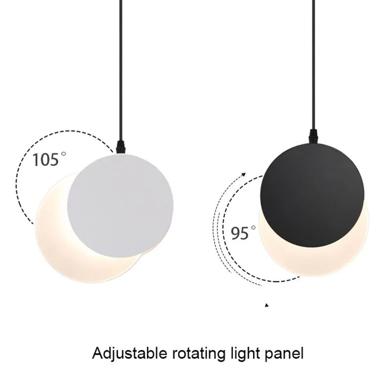 DecorBites™ Crescent Moon LED Pendant Chandelier for Modern Minimalist Decor