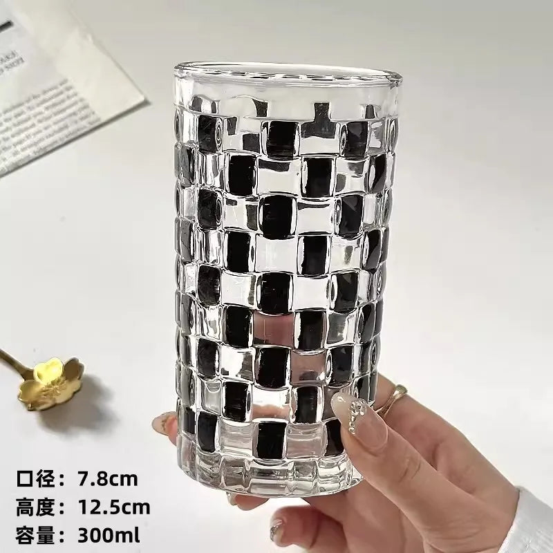 DecorBites™ Black Rattan Frame Glass Cups Set - High-Value Drinkware Gift