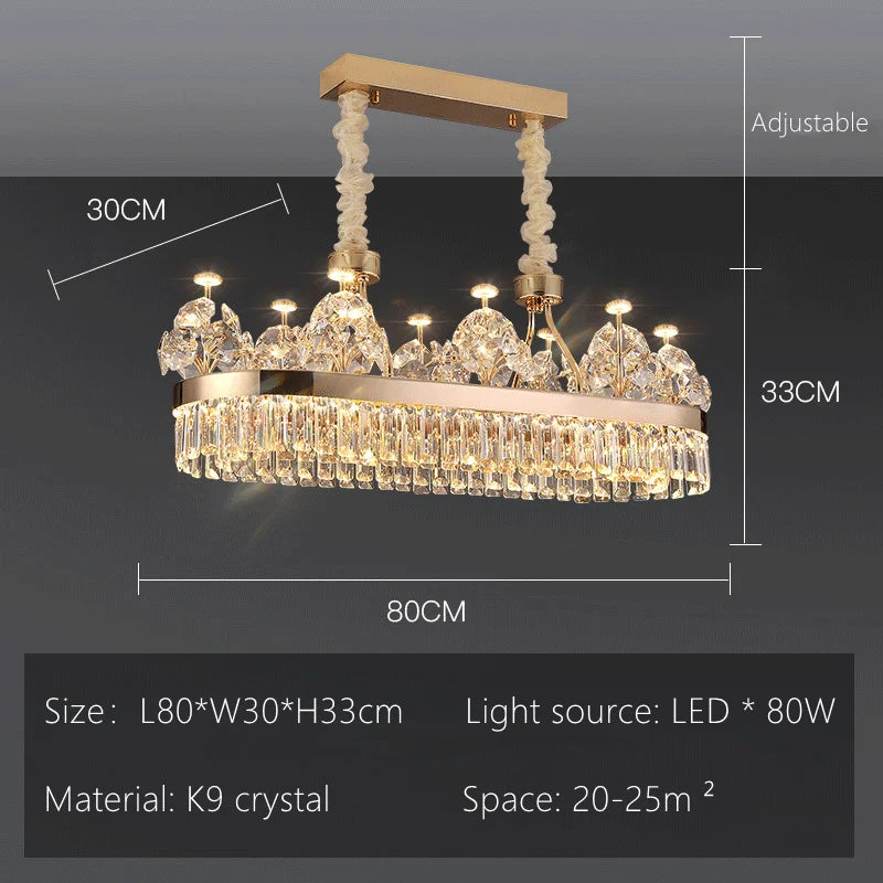 DecorBites™ Luxe Crystal Ceiling Chandelier - Elegant Home Decor Hanging Light for Living Room