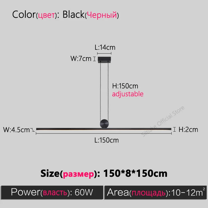 DecorBites™ Black Chandelier: Modern Nordic Design for Dining Room, Bar, and Kitchen Island