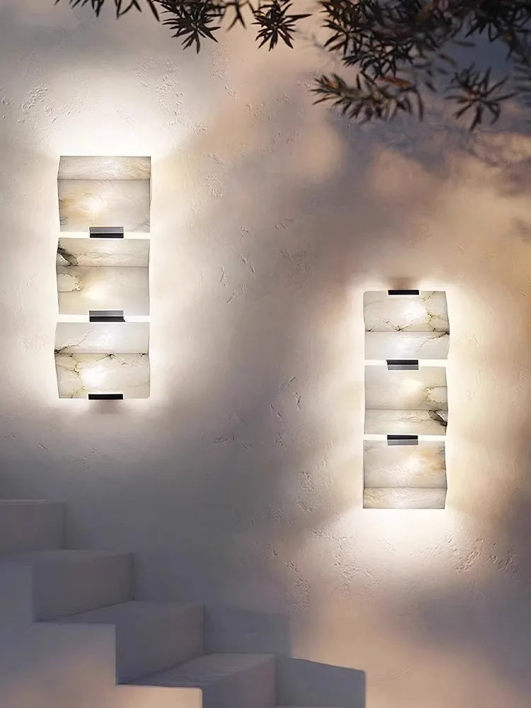 DecorBites™ Geometric LED Outdoor Wall Sconce Cube Light for Corridor Backyard