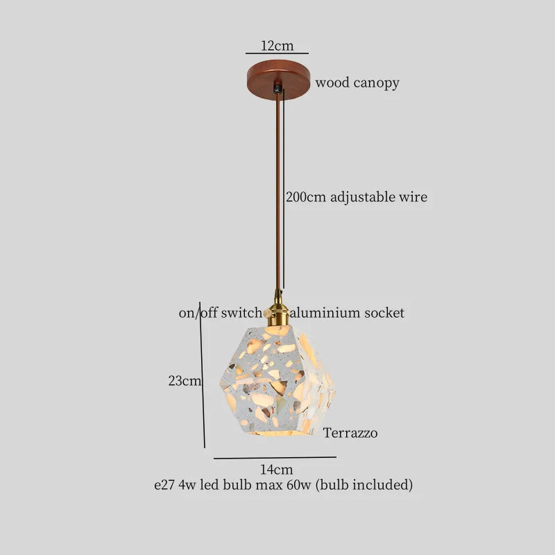 DecorBites™ Green Marble LED Pendant Light - Modern Nordic Interior Lighting Fixture