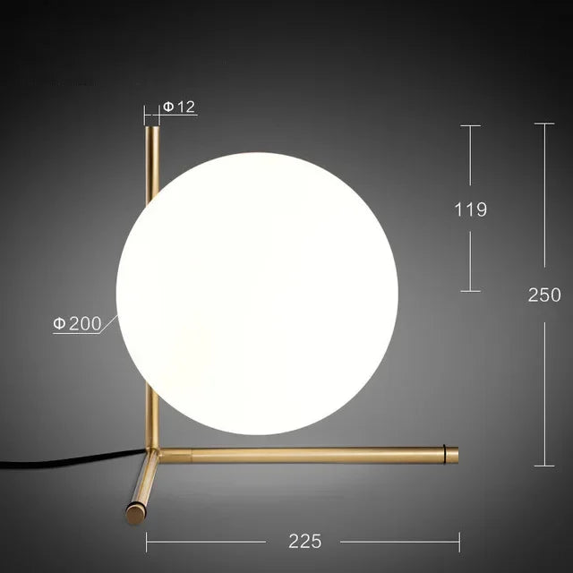 DecorBites™ Glass Ball Pendant Light Fixture Iron Luminaire Chandelier