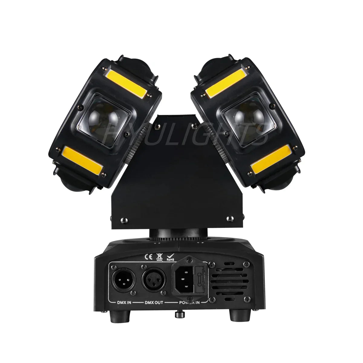 DecorBites™ 8x12W RGBW 140W Dual Head LED Beam & Strobe & Laser 3-in-1 DJ Light