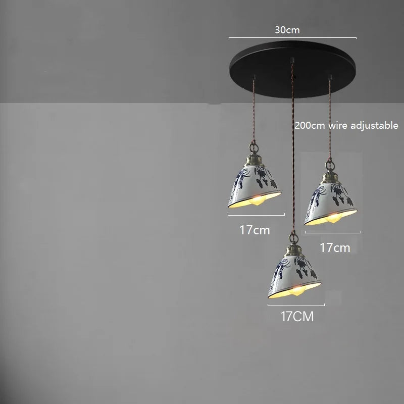 DecorBites™ Ceramic LED Pendant Lamp: Modern Simple Indoor Decor Lighting for Home & Restaurant