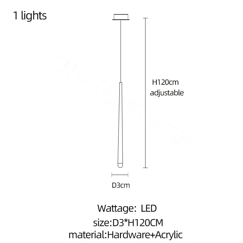 DecorBites™ Conical LED Nordic Chandelier: Modern Designer Interior Decoration Lighting