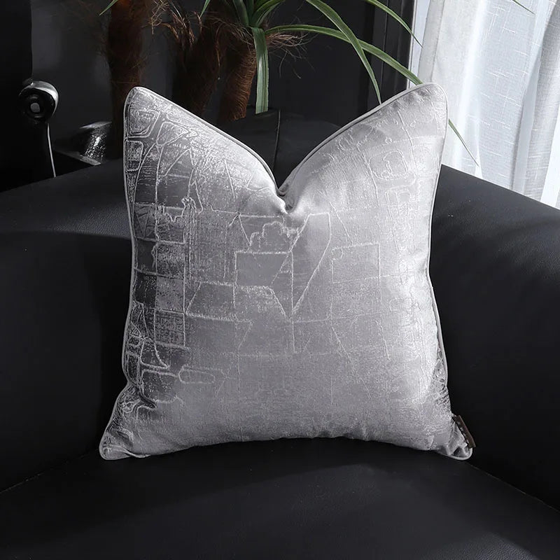 DecorBites™ Frosted Gold Satin Lumbar Pillow Covers - Luxe Sofa Cushion Cases
