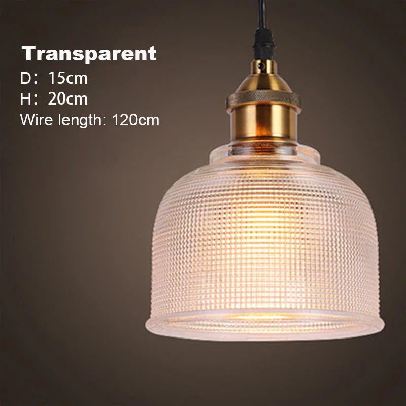 DecorBites™ Glass Pendant Lights with E27 Holder for Dining Room, Bedroom, Bar, Café Décor